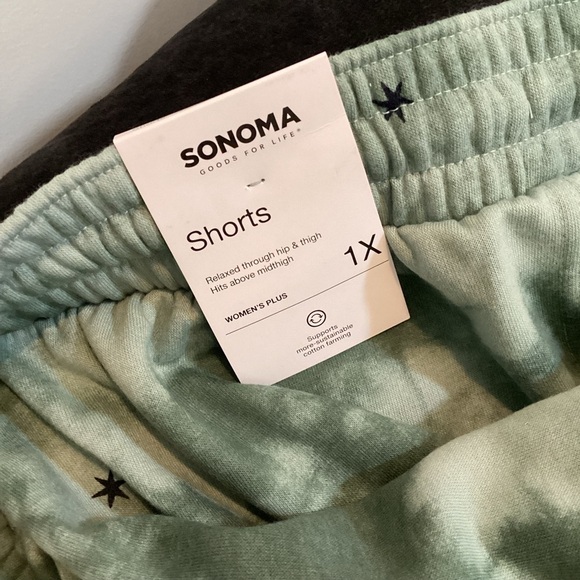 Sonoma fleece shorts woman’s size 1X
color called mint star NWT Drawstri… - Picture 10 of 16